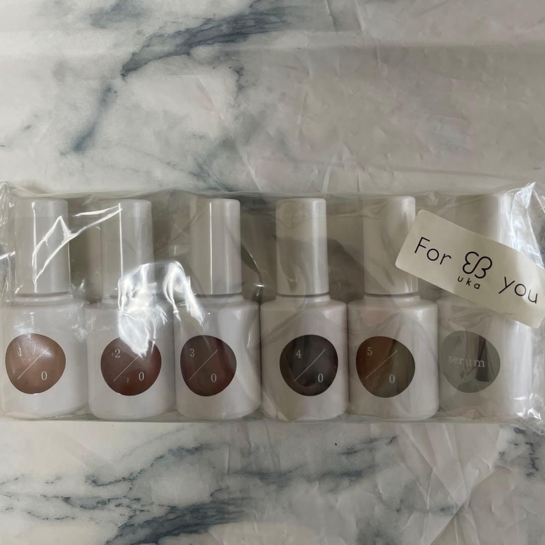 ウカ　ネイル5色セット+ベターネイルセラム