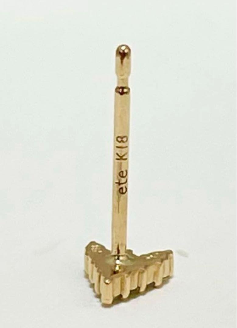 ete レタード　ダイヤモンド　イニシャル　ピアス