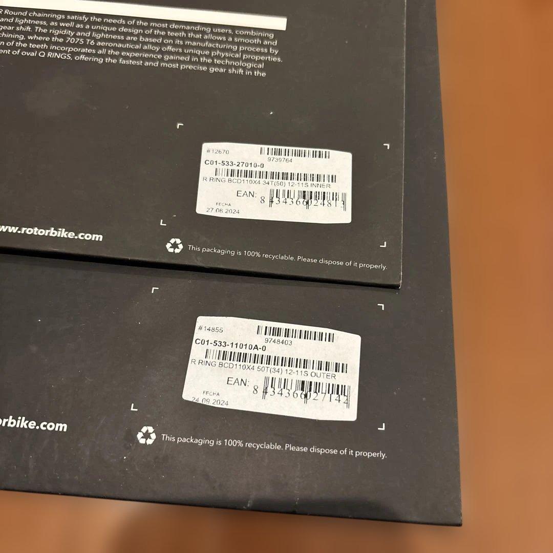 ト*ー様 ROTOR BCD110×4 エアロ 50/34 ＋ チェーンリングボ
