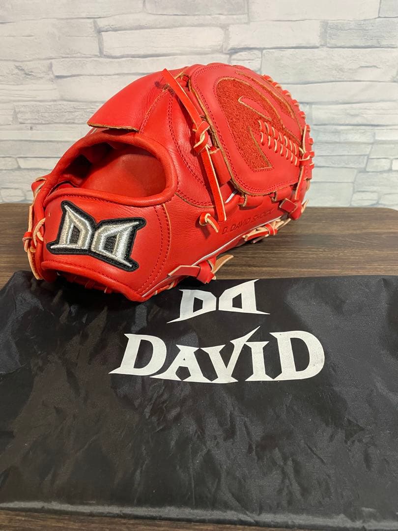 野*き様 新品軟式グローブ　ダビドスポーツ　大人サイズ　未使用品　グローブ　オレ