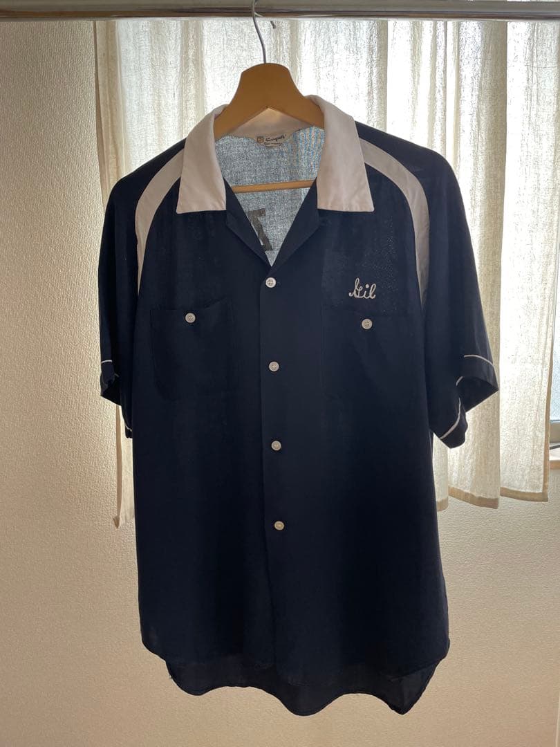 Swingster ボウリングシャツ ネイビー　50s60s ビンテージレーヨン