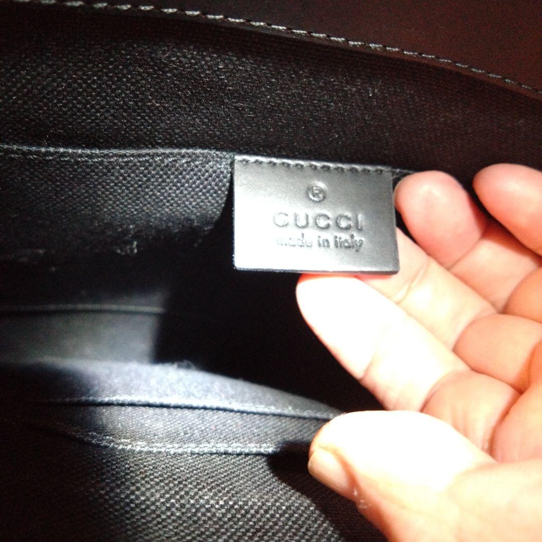 GUCCI グッチダークグレー ショルダーバッグ