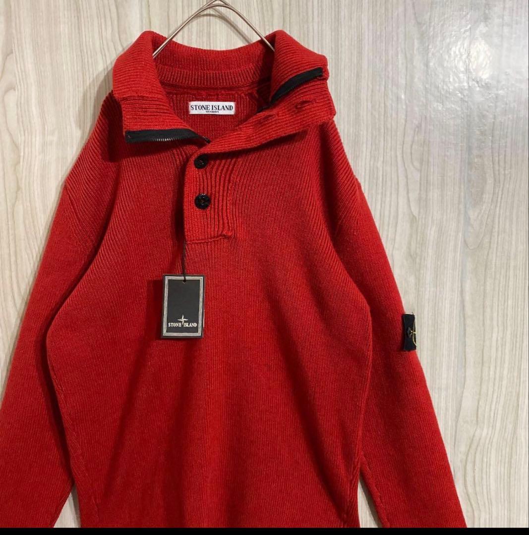 STONE  ストーンアイランド ハイネック ニット 赤