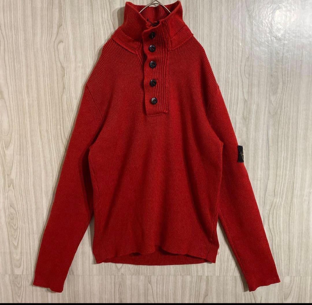 STONE  ストーンアイランド ハイネック ニット 赤
