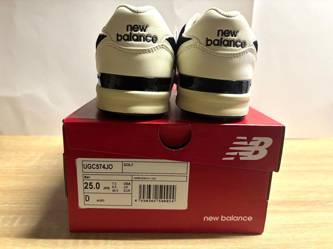 未使用 25cm D ニューバランス ゴルフシューズ UGC574JO ホワイト