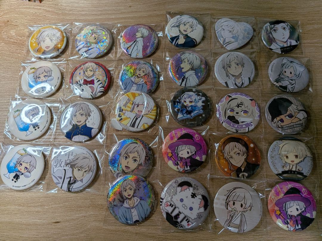 文豪ストレイドッグス 中島敦｜缶バッジ30点＋グッズまとめ売り