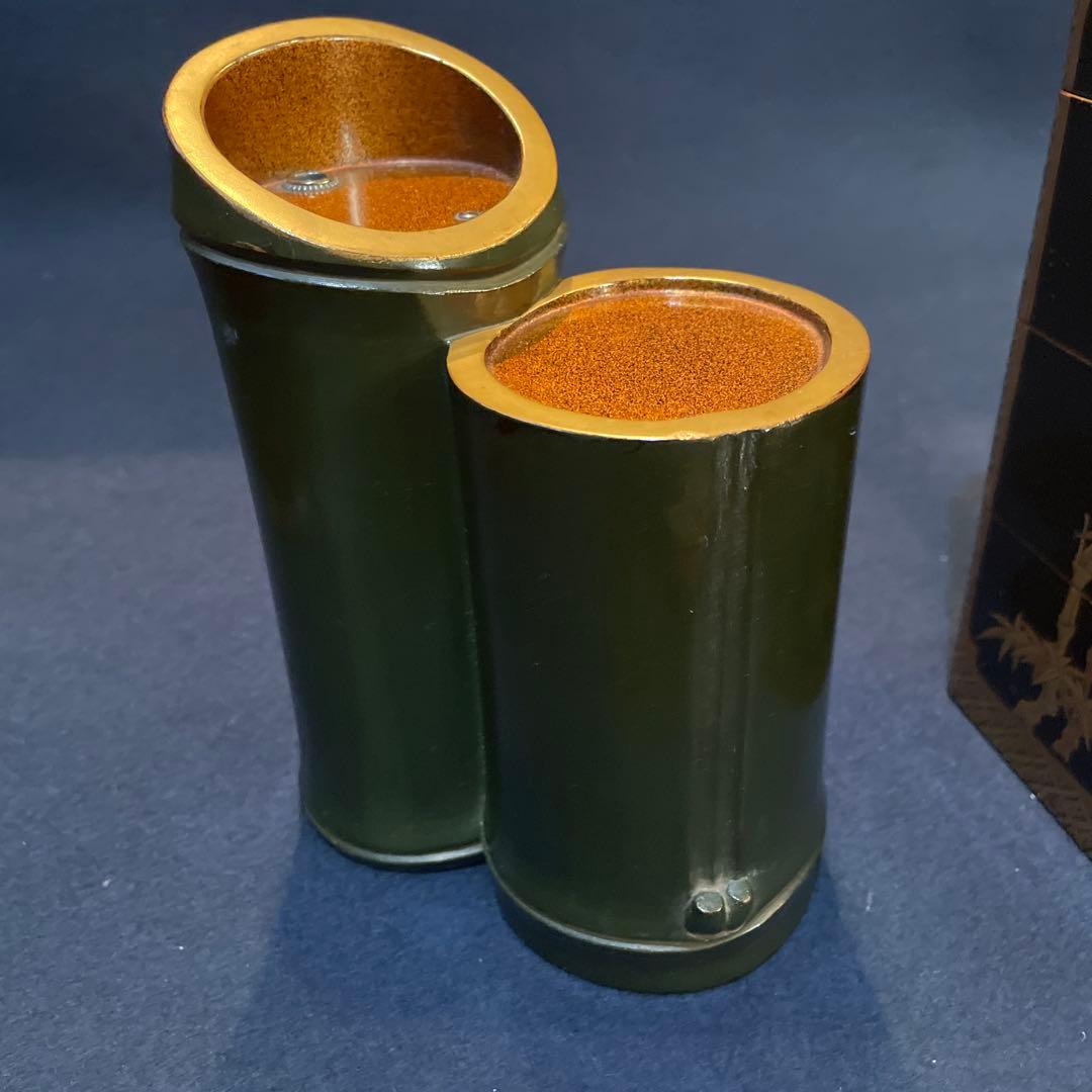 時代物　『野弁当箱』　木製漆器　※状態良好　木箱付　漆器