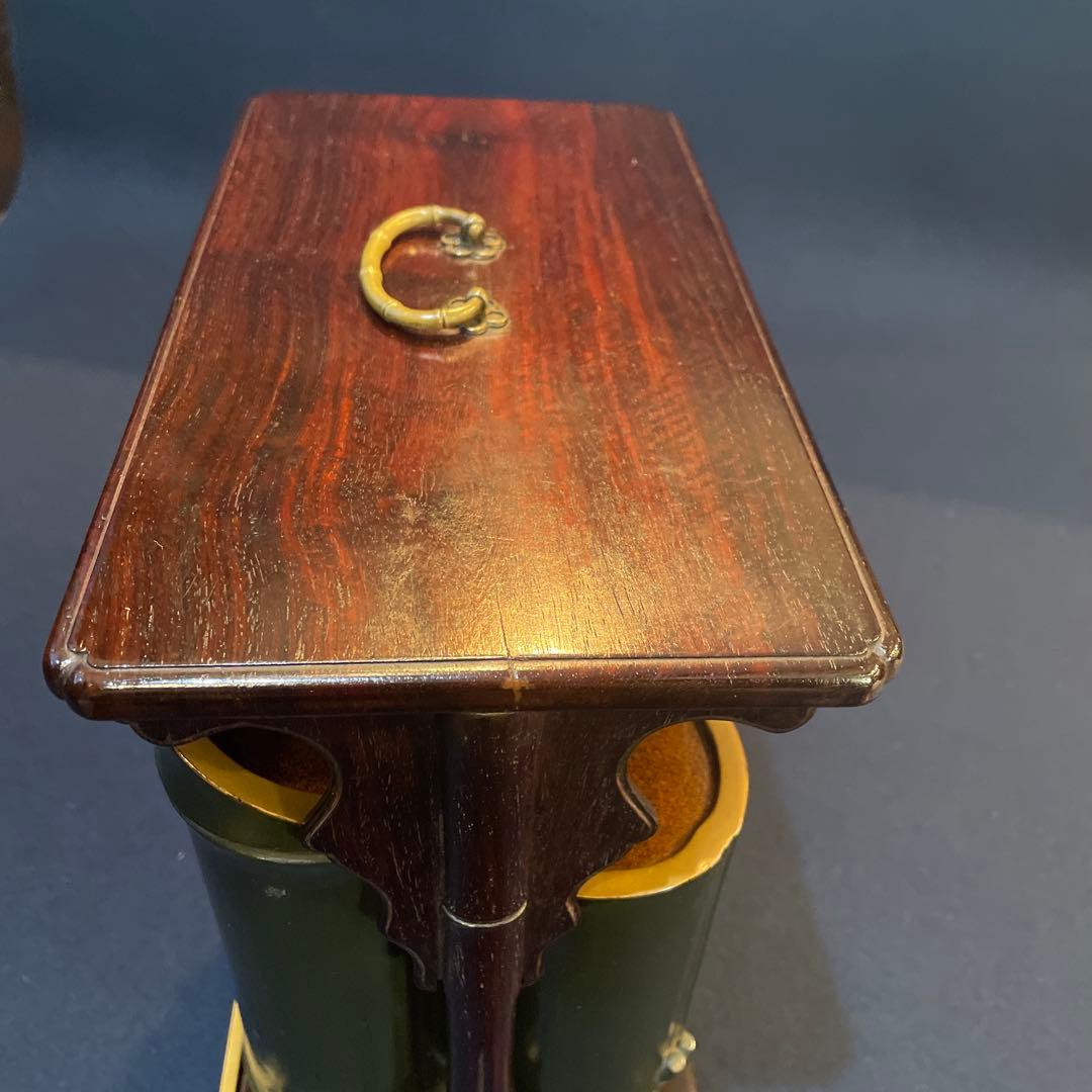 時代物　『野弁当箱』　木製漆器　※状態良好　木箱付　漆器