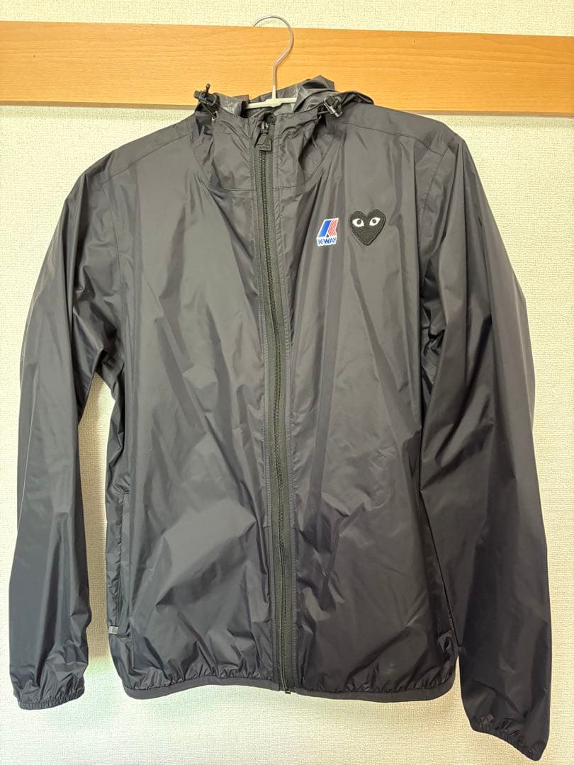 PLAY COMME des GARCONS × K-WAY 黒　Mサイズ