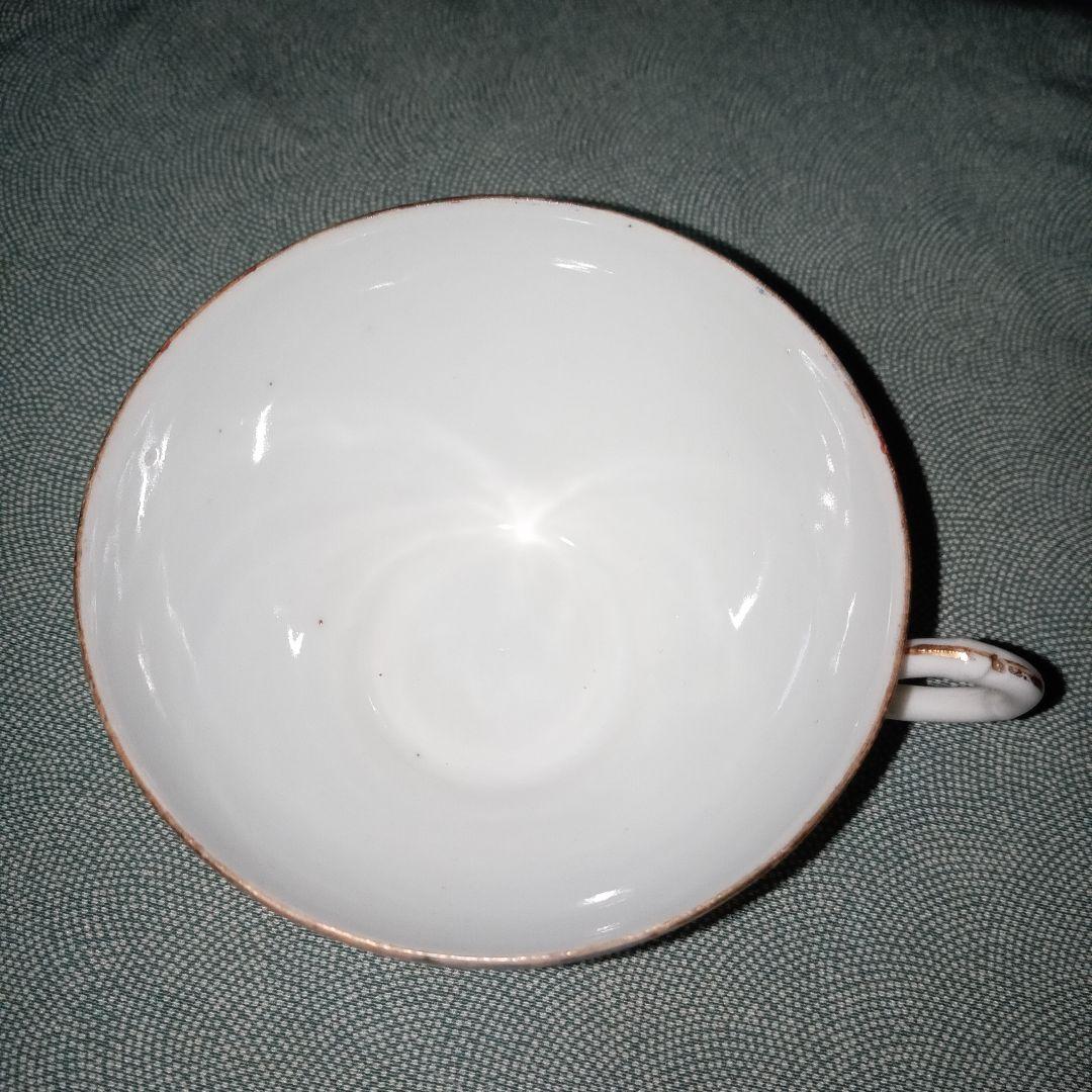 レトロ　九谷焼　カップ&ソーサー　旭山