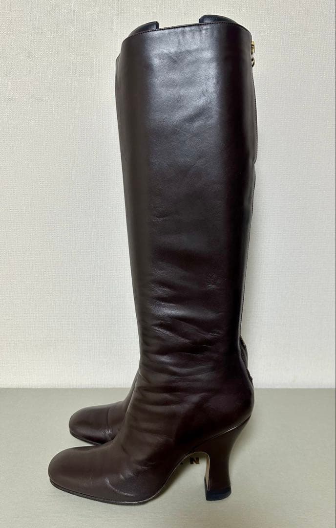 【美品/MARNI】ジップアップロングブーツ 38（24.5〜25cm）