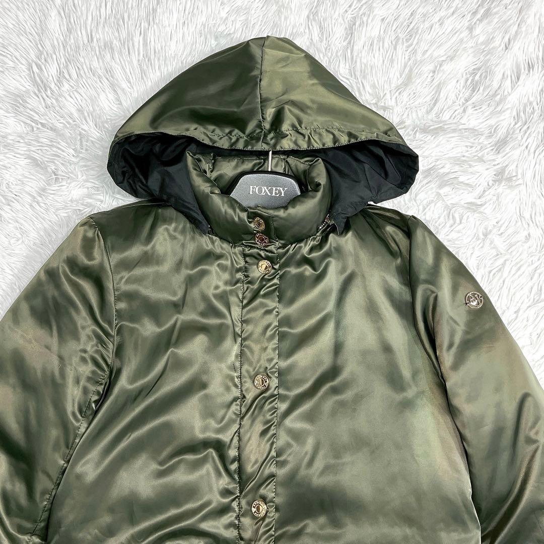 未使用級★ARMANI JEANS★ロゴ金具 モッズコート リアルダウン 38