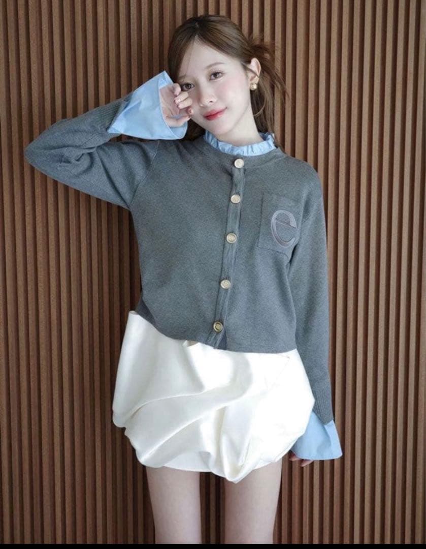 新品eimy istoire Attached collar ニットジャケット