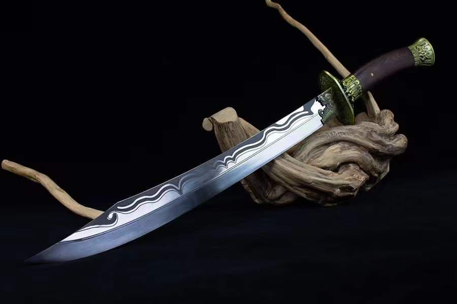 遮日牛尾刀-古兵器 武具　刀装具　日本刀　模造刀 居合刀 短刀