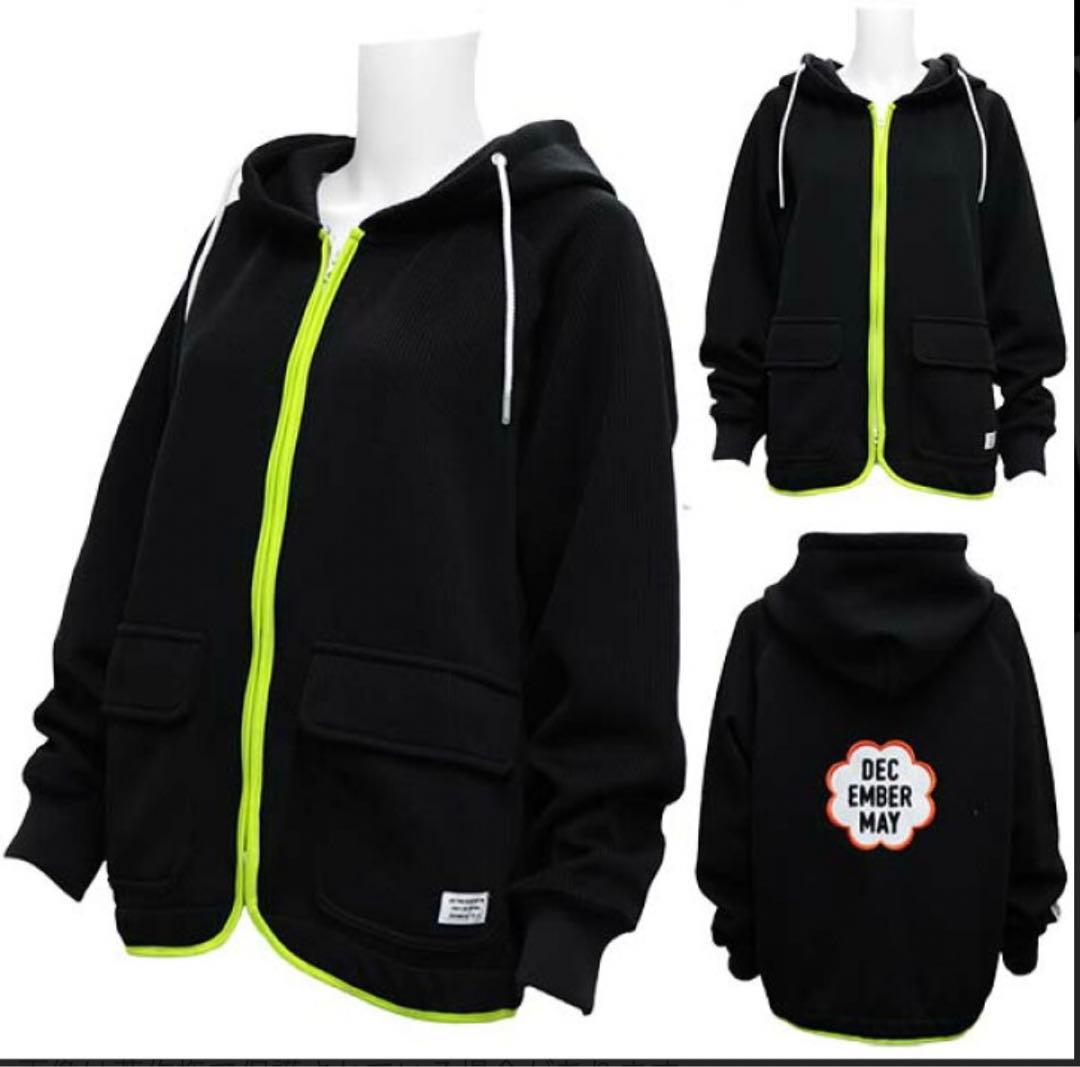 DECEMBERMAY ゴルフ パーカー フルジップ ワッフル フーディー　半額