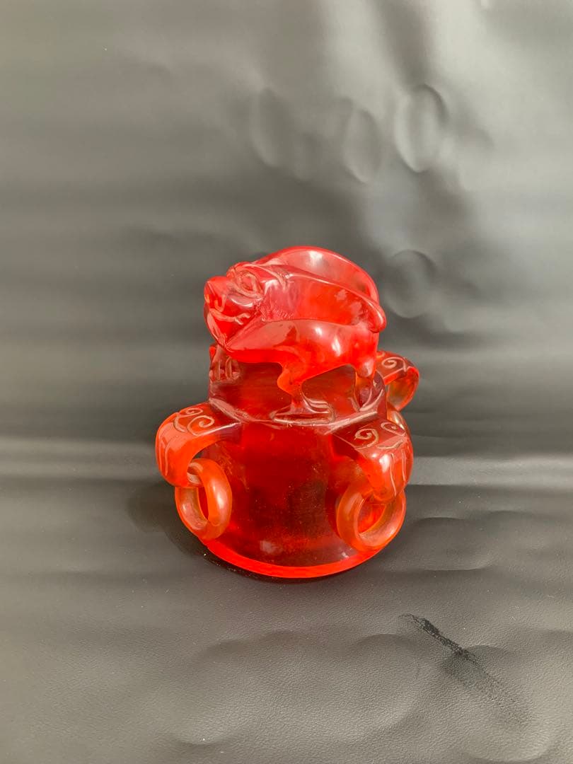 中国製　大香炉　琥珀調　骨董　古玩