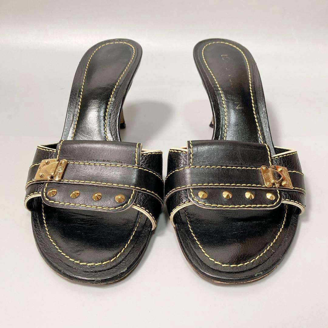 ルイヴィトン ミュール スタッズ ゴールド金具 37