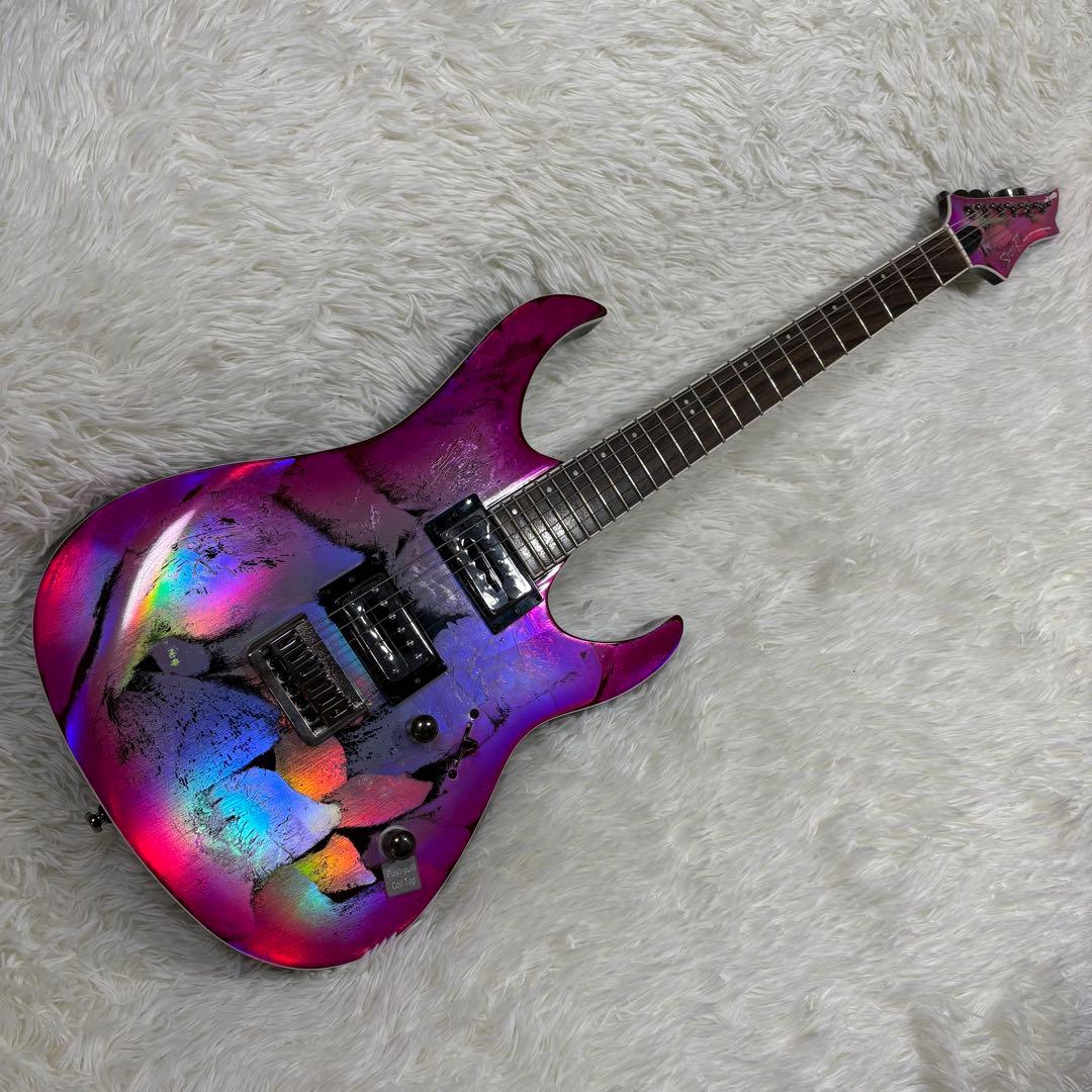エレキギター　SPEAR Gladius ホログラム　パープル系