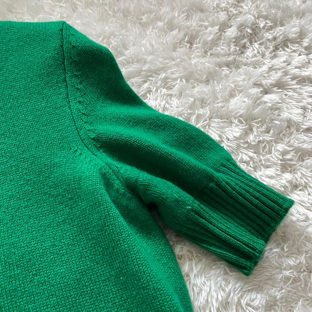 ✨️極美品✨️ HERMES カシミア100 ワンピース ニット　グリーン