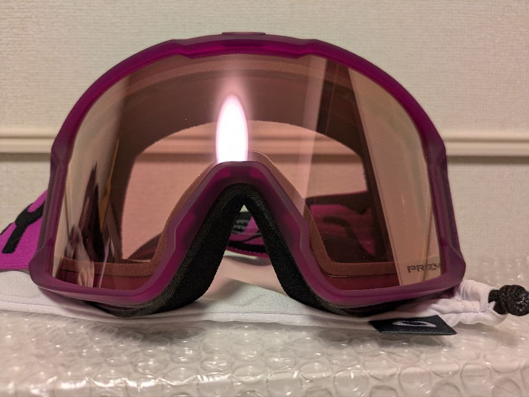 美品3時間使用オークリーゴーグルラインマイナー XLプリズムハイピンクメガネ対応