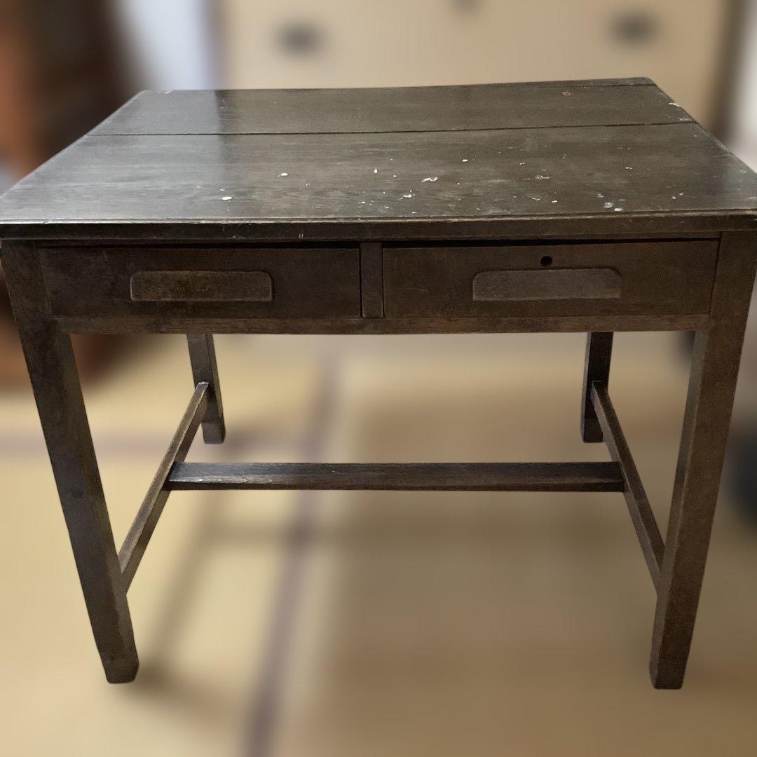 昭和レトロ　机　学習机　勉強机　作業台　テーブル　ヴィンテージ　アンティーク