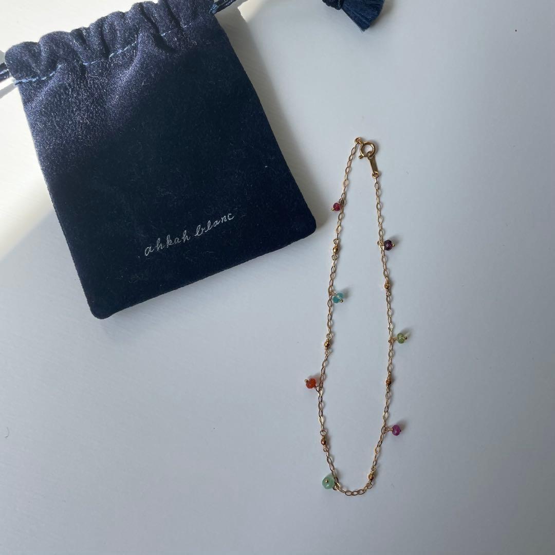 Ahkah 天然石　K18ＢｏｎＢｏｎ　アンクレット