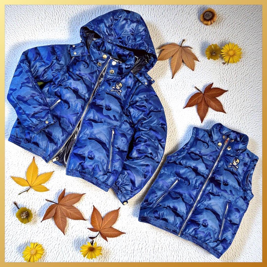 美品✨マークアンドロナ 4way ダウンジャケット ベスト レディース 紺 S