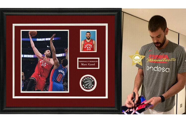 直筆サイン入り写真 マーク・ガソル トロントラプターズ SA鑑定済