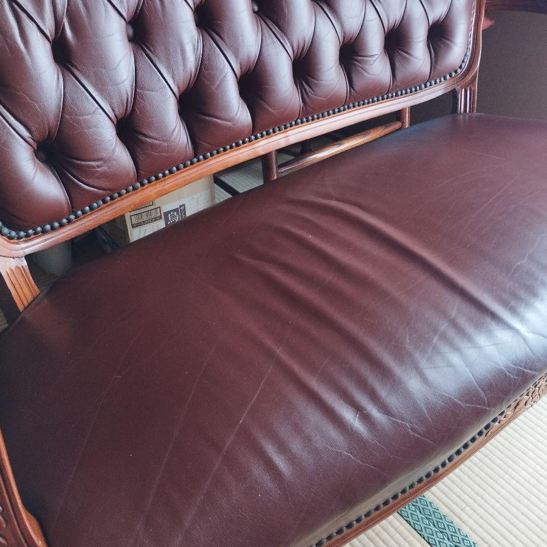 ロココ調　猫脚　二人掛けソファ