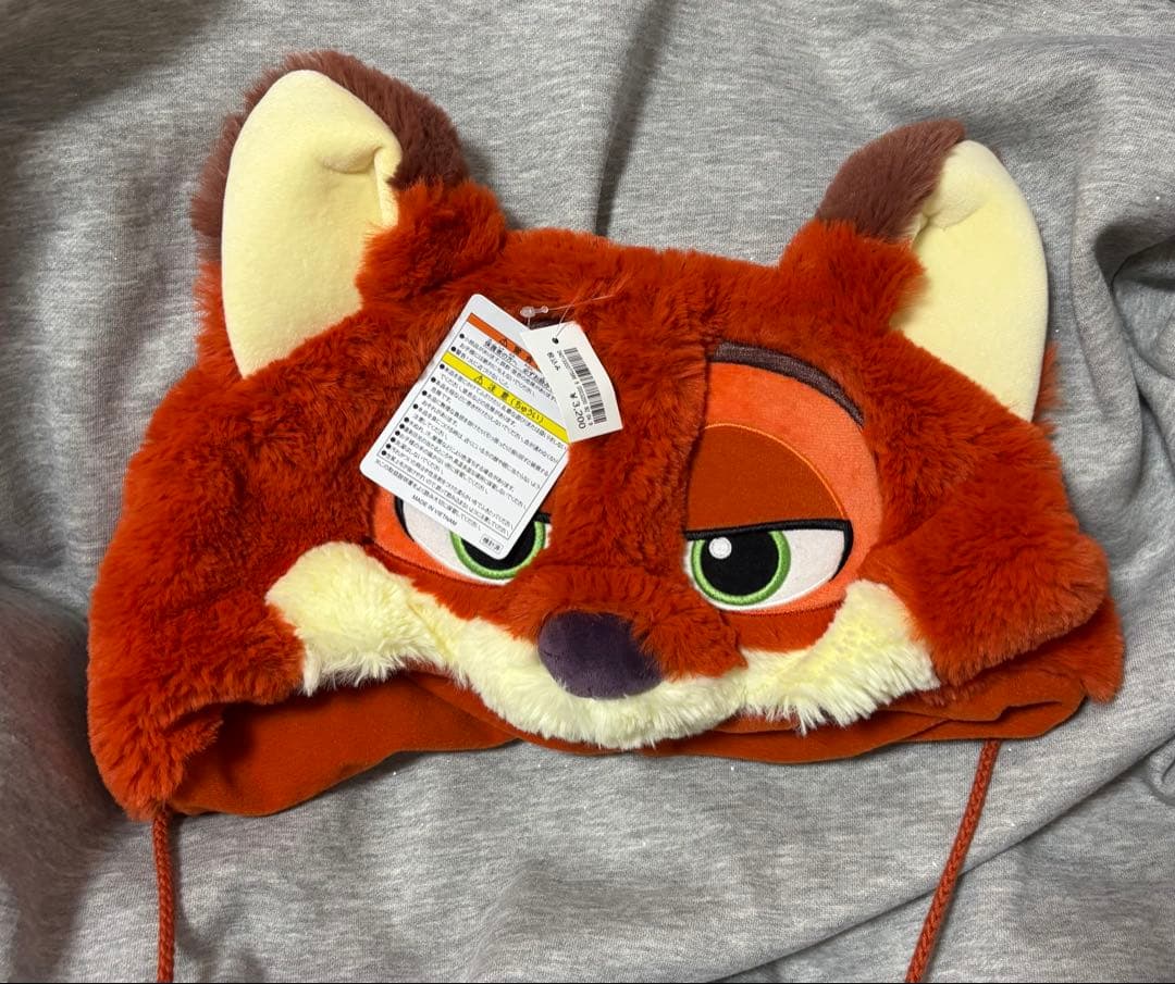 新品タグ付き ズートピア ニック・ワイルド ファンキャップ