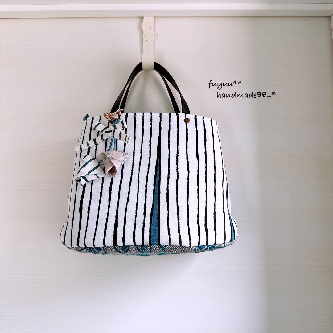 ハンドメイドꕤ︎︎ベルバッグ ミナペルホネン swing sky flower