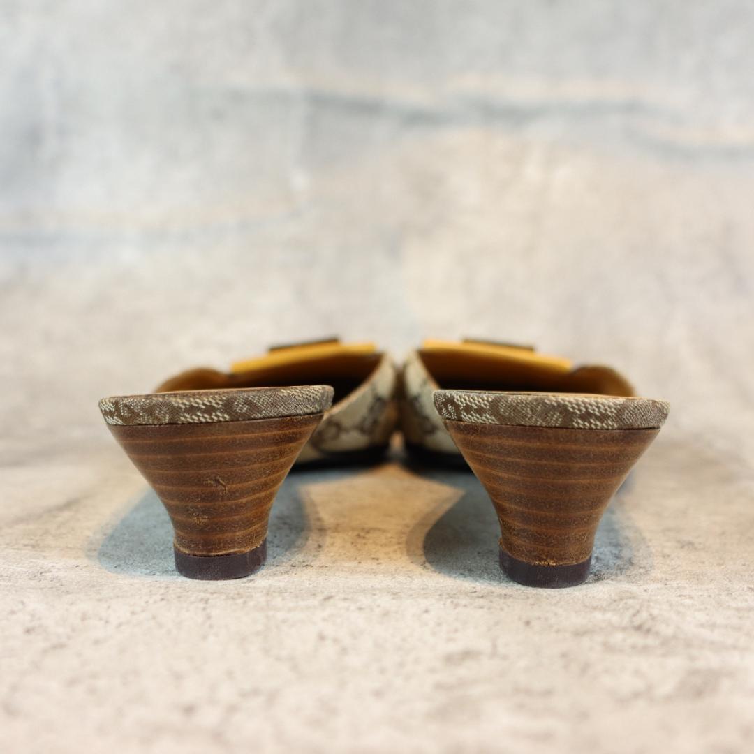 GUCCI グッチ GG柄 ミュール サンダル レザー レディース 箱付き