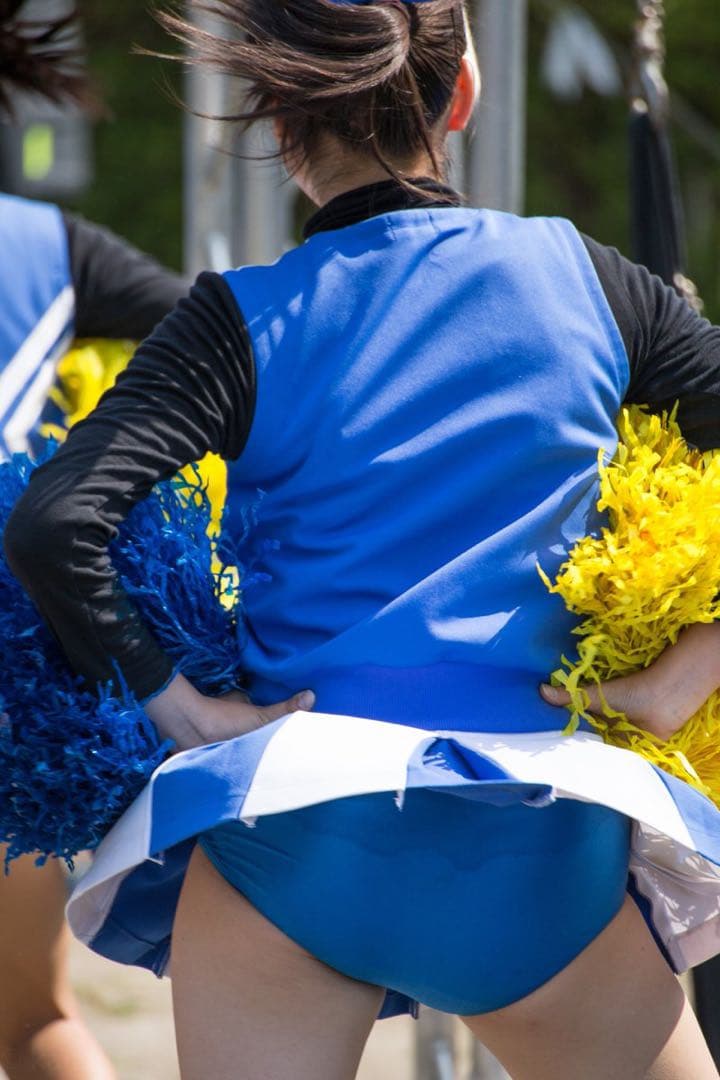 チアリーディング　大会用　アンスコ　青