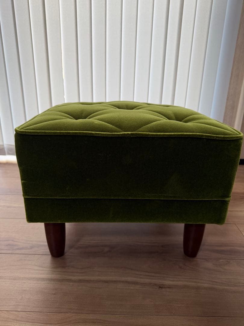 (送料込！)カリモク60 オットマン モケットグリーン（正規品）取説アリ