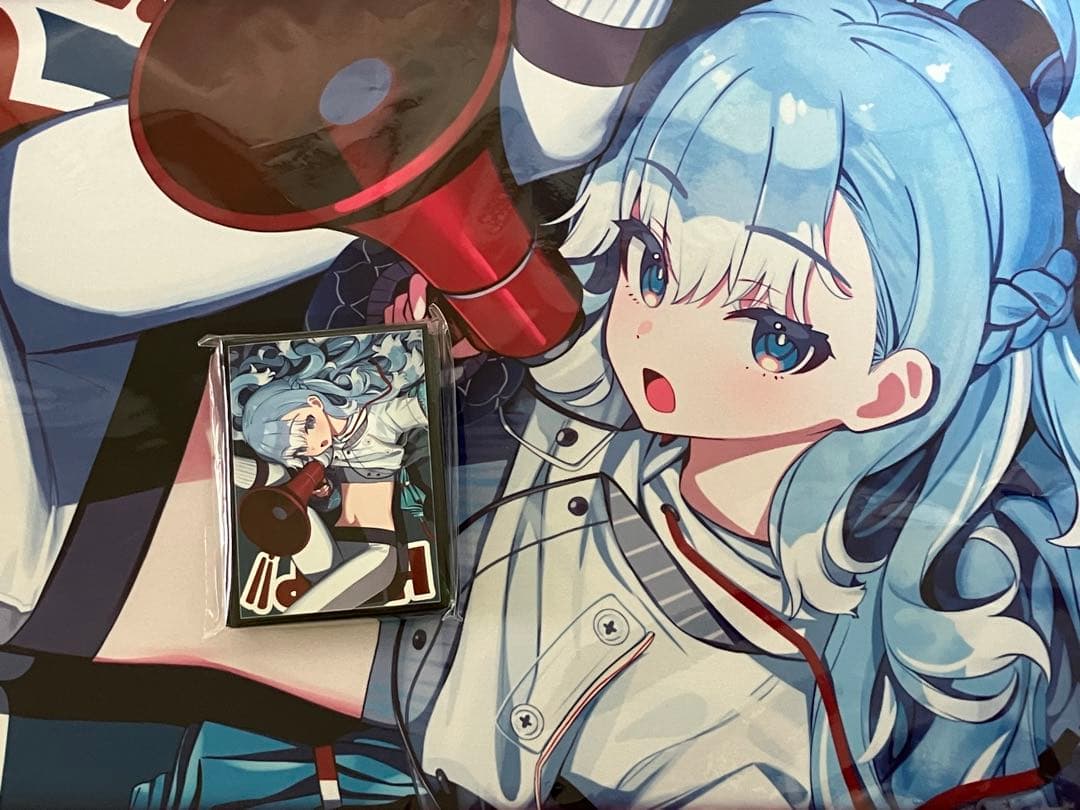 ミッドナイトブルー　 ホロライブ　スリーブ　プレイマット　こぼかなえる