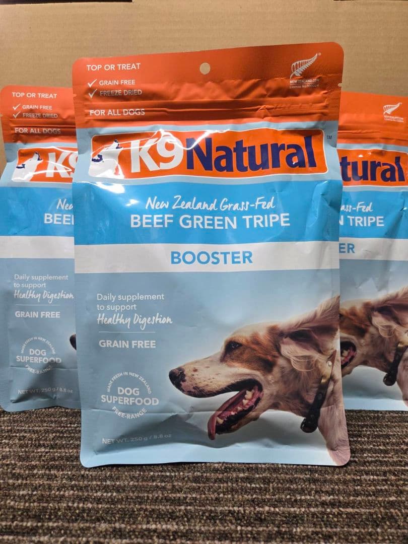 K9ナチュラル フリーズドライ ビーフ・グリーントライプ 250g 3個