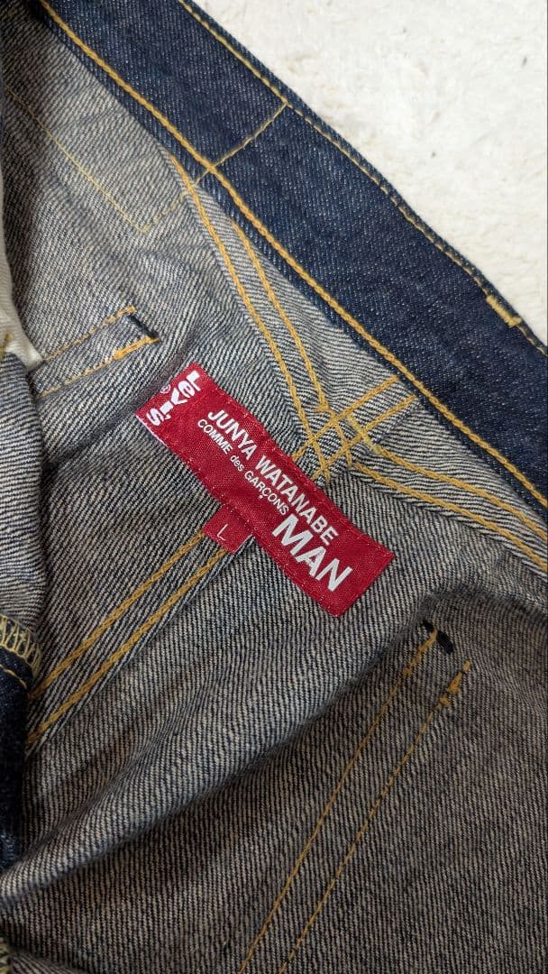ジュンヤワタナベ リーバイス ダブルネーム 脇割り セルビッジ