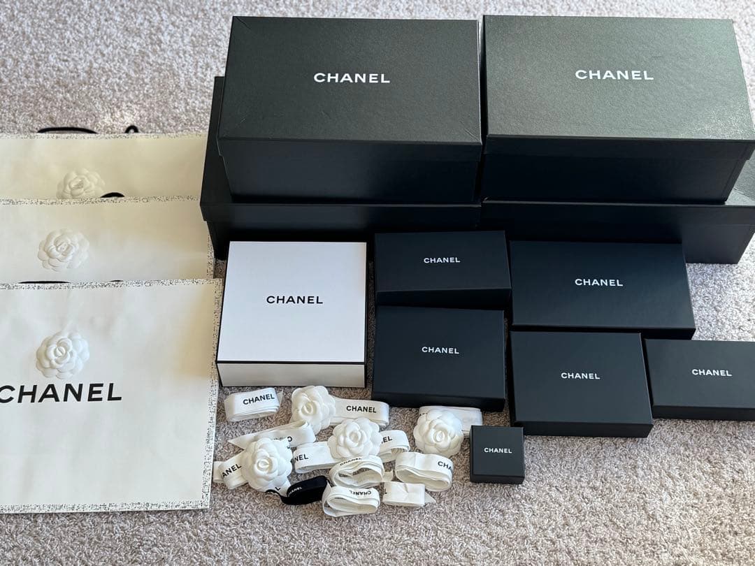 CHANEL空箱×11個＋紙袋大3枚＋リボン11