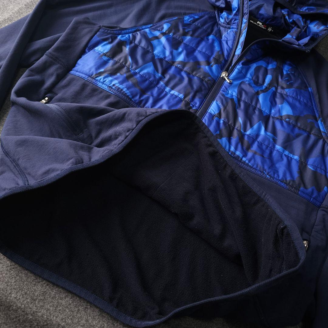 RLX ポロラルフローレン 中綿 異素材 カモフラ フーディブルゾンジャケットM