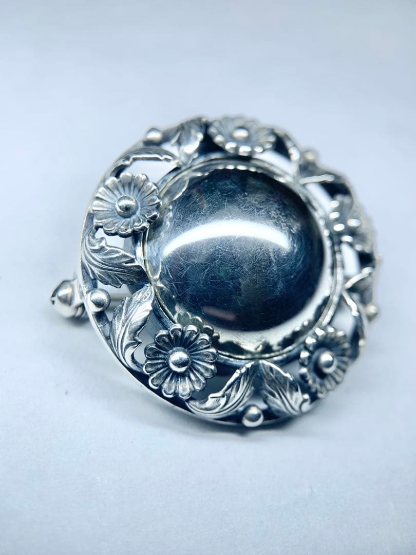 希少 N.E.From ブローチ フラワー 花 ヴィンテージ シルバー 925