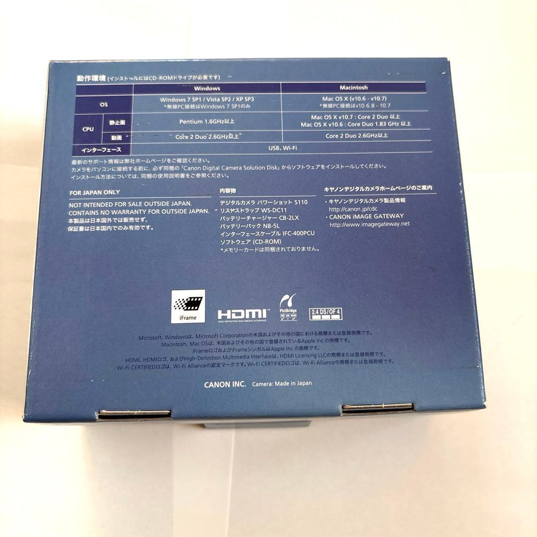 【美品】【動作確認済】Canon PowerShot S110 一式 即日発送