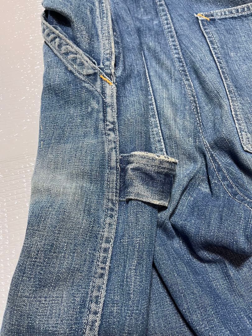 【vintage】大戦モデル 月桂樹ボタン オーバーオール ドーナツボタン