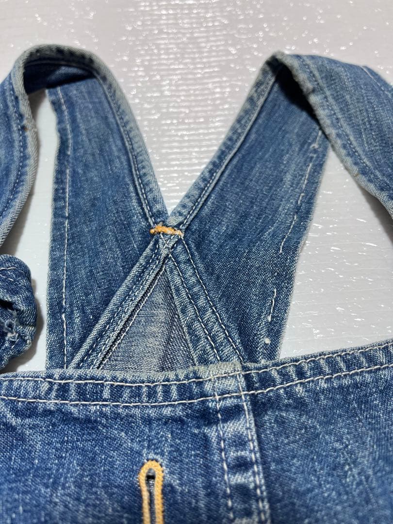 【vintage】大戦モデル 月桂樹ボタン オーバーオール ドーナツボタン