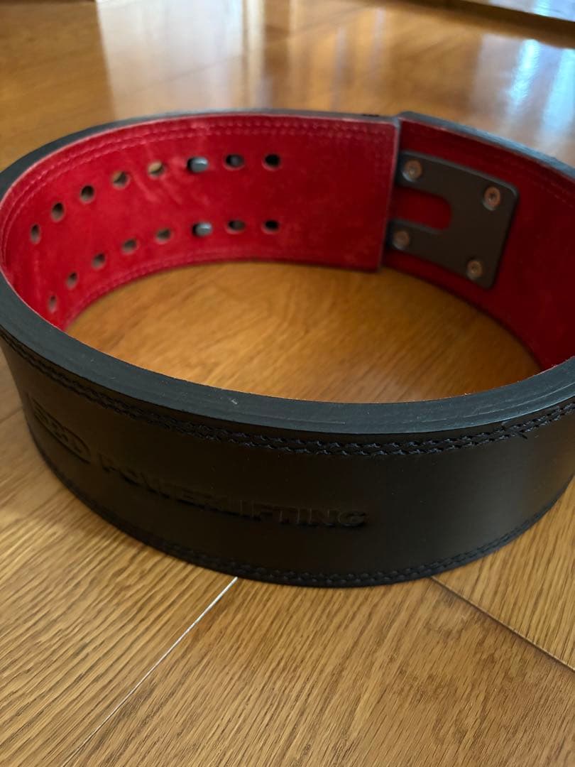 SBD トレーニング・パワーベルト 黒/赤　13mm Mサイズ