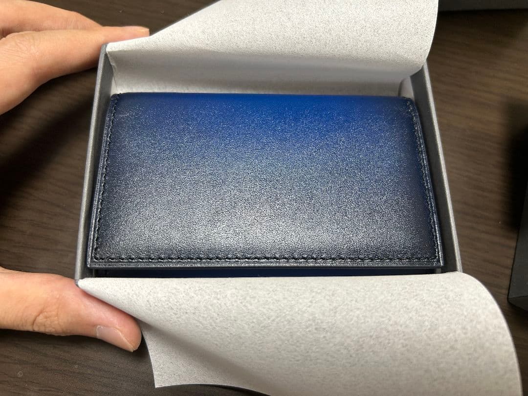 yubaku グラデーションブルー 名刺入れ　YPF161