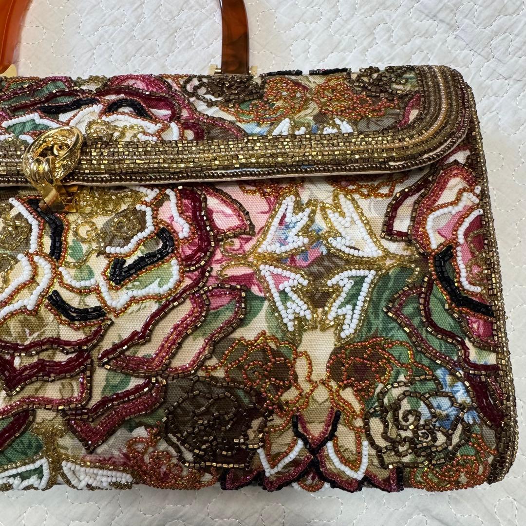 Lumy ルミー はしもと ビーズ バッグ ハンドバッグ クラッチ 皇室御用達