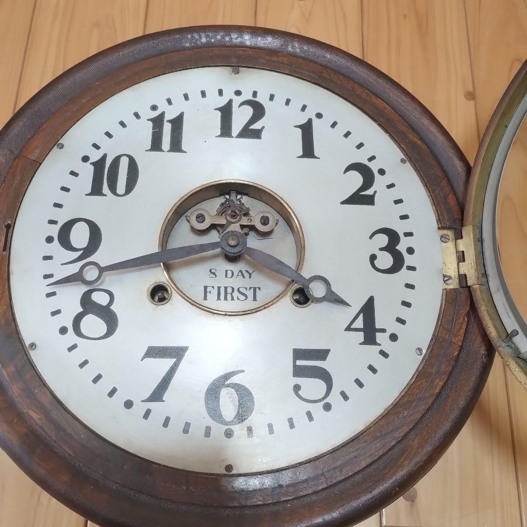 アンティーク木製壁掛け時計