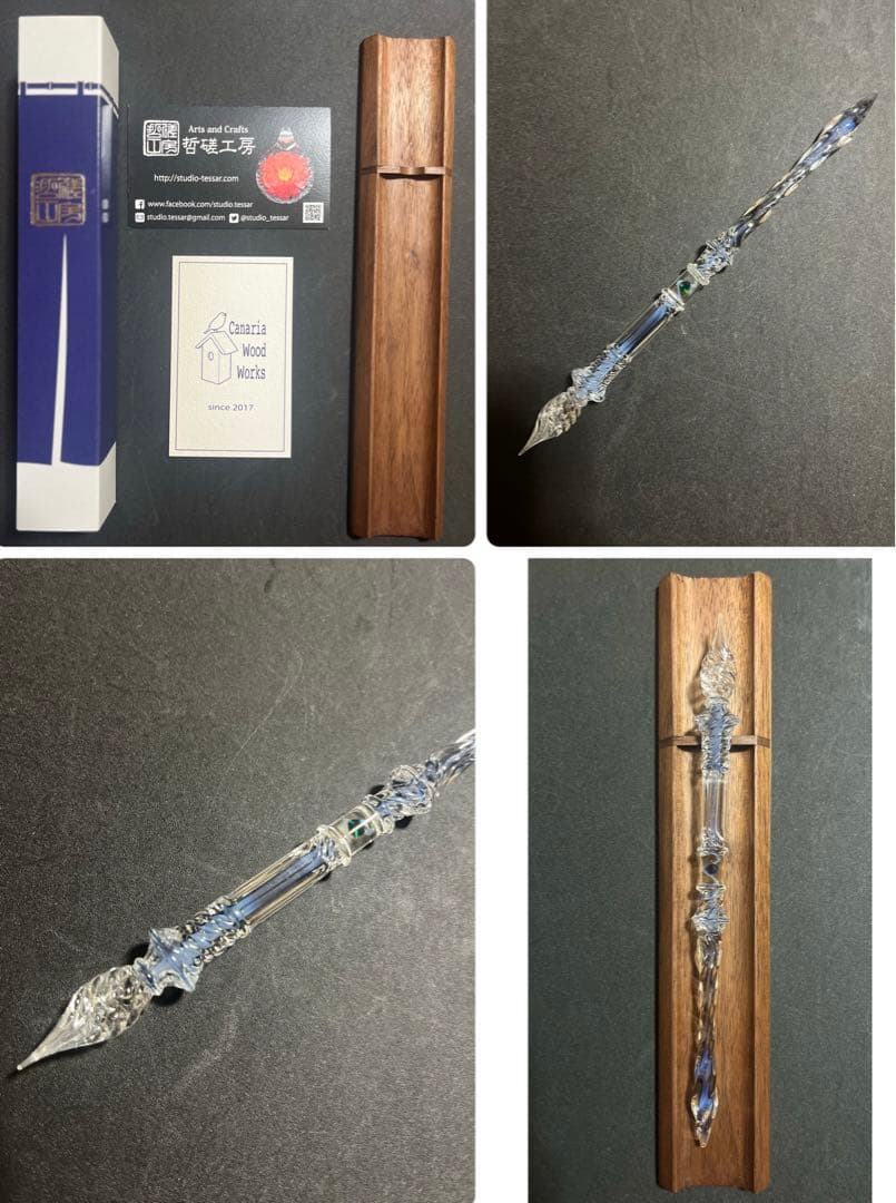 哲磋工房 ガラスペン 星の小夜曲 ＆ デザインフェスタ出店記念コラボペントレイ