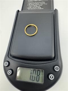 《日本製18金》K18ゴールド ブラック 花模様 リング1.08g 9号即日発送