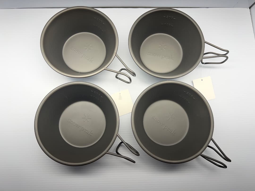 ⭐️【希少・未使用】スノーピーク peak 窒化シェラカップ 4個セット